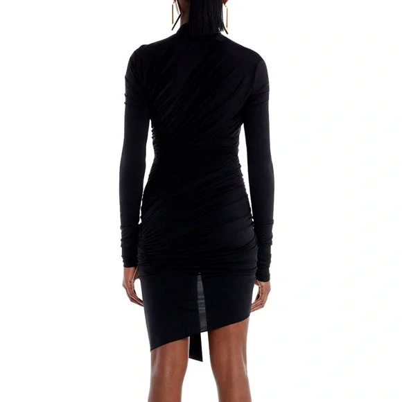 MUGLER black dress with swirling and cut-out details. Size FR 46 (US size 14). - Picture 5 of 7